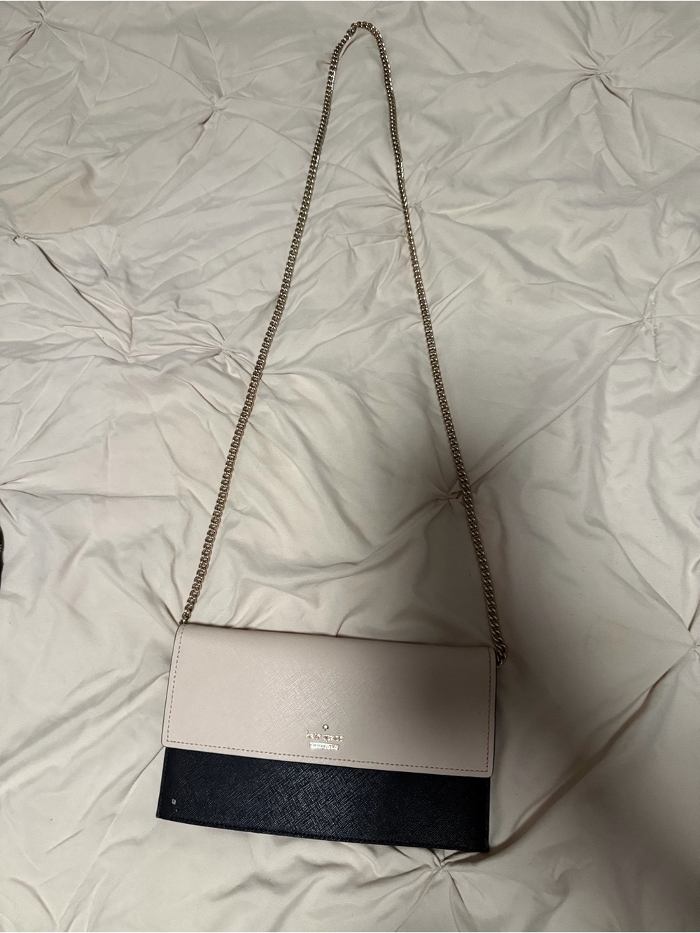 kate spade Two-Tone Leather Crossbody in Pale Pink and Black